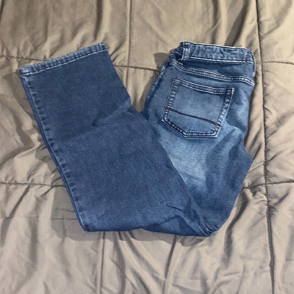 Dark blue straight fit jeans size 14 in kids